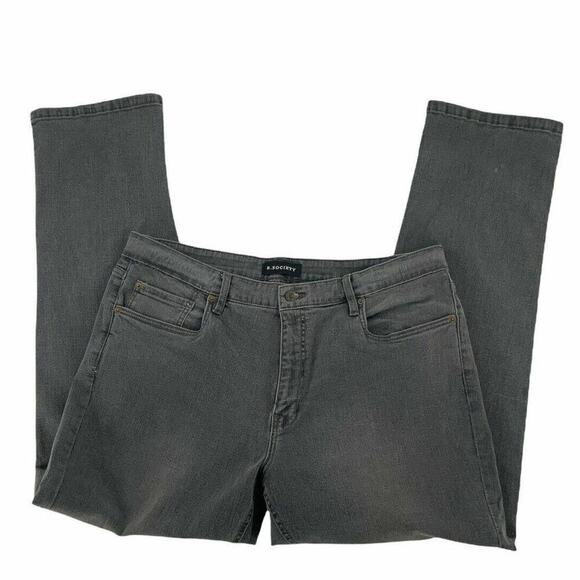 R. Society Mens Gray Straight Leg Stretch Classic Denim Jeans Size 40X32 - Picture 5 of 7